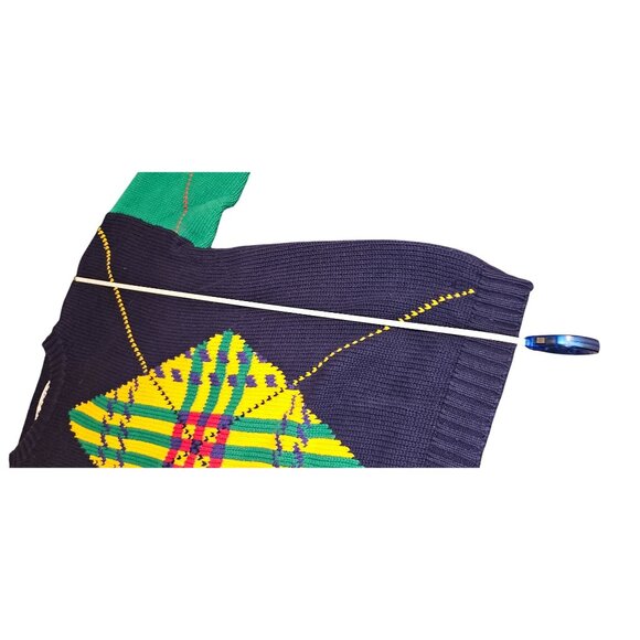 Vintage Ugly Christmas Sweater Izod Size L100% Cotton Unisex Knit Pullover 90s C - Picture 13 of 14